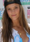 Nina Agdal wear bikini top at 2012 Ludus Athletic Model Beach Volleyball Tournament in Miami